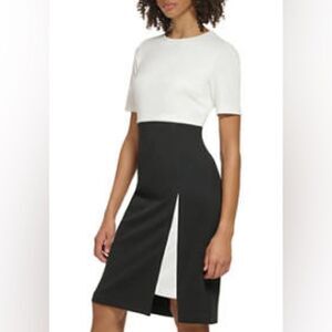 Sz 10 Tommy Hilfiger Color Block Dress with Slit
